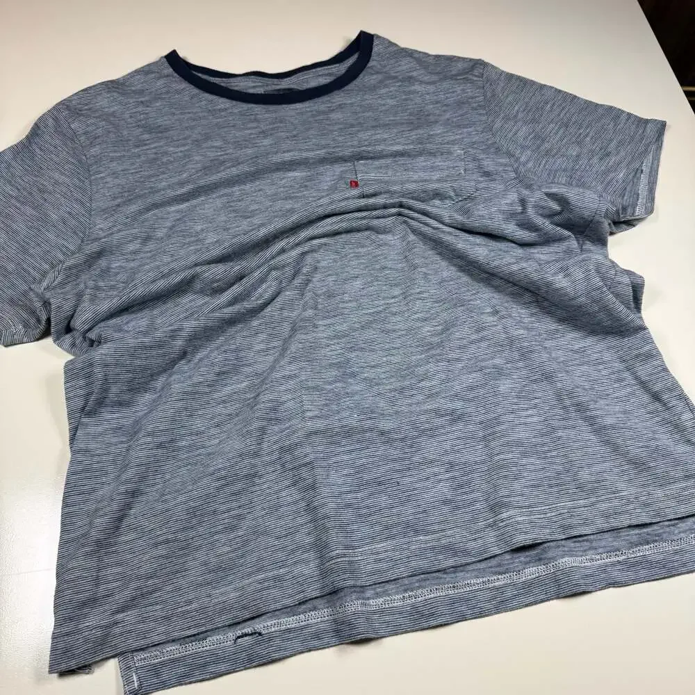Levi's Mens Space Dye Pocket T-Shirt Blue Gray Size L
